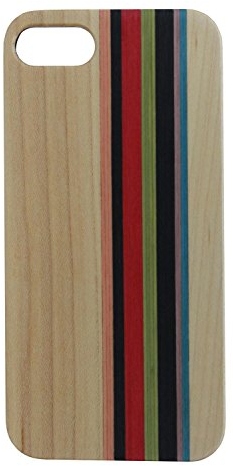retrostiel Holz Case Hülle für Apple iPhone 6 / 6S / 7/8 - Handy Cover Handyhülle Schutzhülle aus Echtholz aus Ahorn in Braun mit Farben Maple Rainbow (iPhone 6 / 6S)