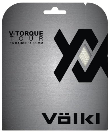 Volkl-V-Torque - Corda da Tennis, Colore: Bianco, Unisex, 16