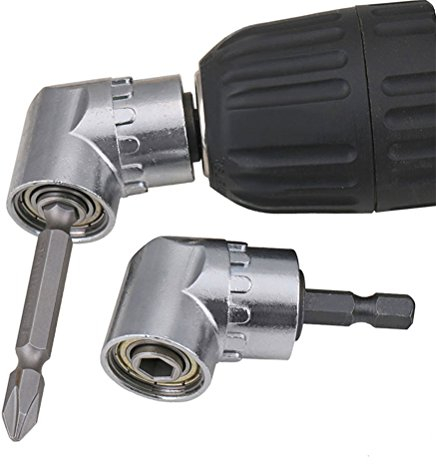 Adattatore Trapano Angolare da 105 Gradi TIMESETL Adattatore Trapano Avvitatore con Angolo per Avvitatore Cacciavite Angolare Mandrino Angolare per Trapano, Accessori Avvitatore da 1/4, 6,35 mm