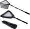 PLUSINNO Fishing Net Fish Landing Net, Foldable Collapsible Telescopic Pole Handle, Durable Nylon Material Mesh, Safe Fish Catching or Releasing (20)
