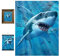 3D LiveLife Linsenförmige Wandkunst Drucke - Große weiße Freude von Deluxebase. Ungerahmtes 3D Haifisch Poster. Perfekter Wandfüller. Original kunstwerk lizenziert von bekannt künstler, Jerry LoFaro