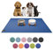 SanoZoo® Napfunterlage - Öko-TEX - Made in Germany - rutschfeste Futtermatte für Hunde & Katzen 60x90cm Blau, wasserfest