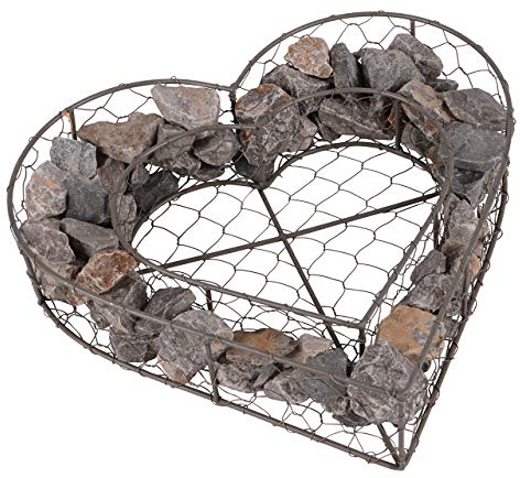 Cuore metallo z piantare/riempire m DKL.Pietre DKL.grigio piccolo