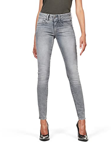 G-Star Women's Lynn Mid Skinny Jeans, Grey (faded industrial grey D06746-9882-B336), 34W / 32L