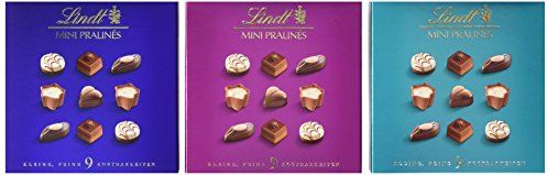 Lindt Schokolade Mini Pralinés Pralinen-Schachtel, Schokoladen-Geschenk (1 x 44 g)