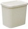 JVL Knit Design Loop Plastic Storage Box 10L, Ivory 27 x 29 x 21 cm, One size