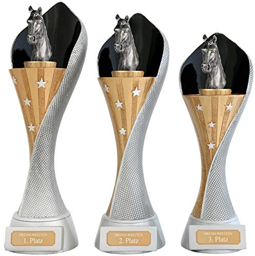 Pokal M Reiten Pferd Serie AUXON mit Gravur