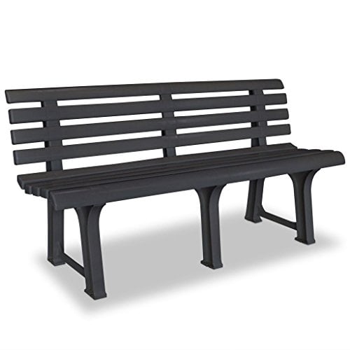 Tidyard Gartenbank Bierbank Bank Sitzbank Balkonbank 145,5×49×74 cm,Parkbank Terrassenbank Blumenbank Eisenbank Landhausbank für Patio, Garten, Hinterhof, Veranda,Witterungsbest?ndig,Kunststoff
