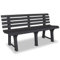 Tidyard Gartenbank Bierbank Bank Sitzbank Balkonbank 145,5×49×74 cm,Parkbank Terrassenbank Blumenbank Eisenbank Landhausbank für Patio, Garten, Hinterhof, Veranda,Witterungsbest?ndig,Kunststoff