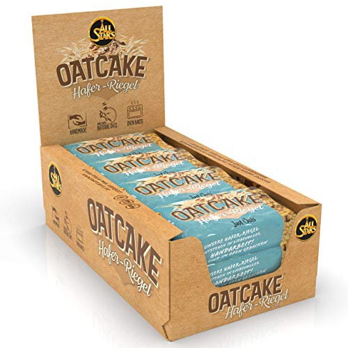 All Stars Oatcake Hafer-Riegel Just Oats I 12 Energy-Riegel je 80g I Protein-Bar mit Haferflocken & hochwertigen Kohlenhydraten I süßer Müsli-Riegel super sättigend