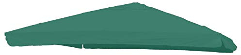 Ersatz-Bezug für Luxus-Ampelschirm HWC-A96 mit Flap, Sonnenschirmbezug, 3x3m (Ø4,24m) Polyester 3kg - dunkelgrün