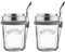 Kilner Screw Top Wide Mouth Jar With Spoon and Silicone Spoon Holder 0.35 Litre (Pack of 2)