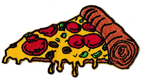 NagaPatches Aufnäher Bügelbild Aufbügler Iron on Patches Applikation Pizza