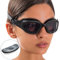 AqtivAqua Swimming Goggles Adult and Kids Goggles Kids 6-14 Men Women Swim Children Boys Girls DX-P (Polarised-Lenses All Black-Frame)