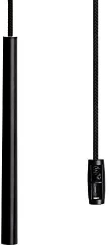 Black Light Pull Cord, Handle and Connector. Minimalist Light Pen Design. Choice of Cord Colour. (Jet Black Cord)
