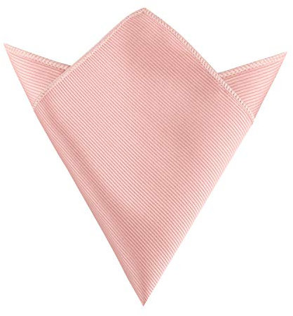 AUSCUFFLINKS Cravatte magre rosa oro rosa papillon tasca quadrata Cravatte da sposa rosate per testimoni dello sposo (oro rosa rosa), Pochette in oro rosa, M