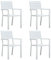 Tidyard 4X Gartenstuhl mit Armlehne Essstuhl Gartensessel Stuhl Stühle Sessel Gartenstühle Terrassenstuhl Garten HDPE Holz-Optik Weiß