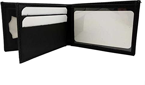 Piel Cabrera Cartera Porta Placa para Policia Nacional España con Bandera. Mod. 807