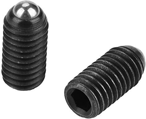 Pressori a sfera, 10 pezzi M8 Filettatura a vite Presa esagonale Posizionamento in carbonio Sfere in acciaio Pressori a molla Set a pressione per dispositivi meccanici(M8*16(10PCS))