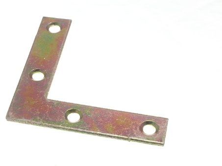 One Stop DIY 200 x flache Eckstreben aus Stahl, 75 mm