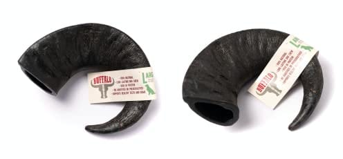 Buffalo Horn Large Pack of 2 Dog Chew