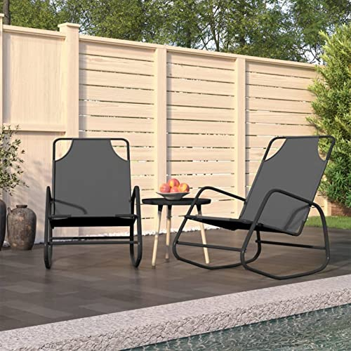 Festnight Gartenliege 2 Personen Schaukelstuhl Outdoor Garten Schaukelliegen Liegestuhl Relaxliege Garten Gartenliege Wetterfest Liegestuhl Sonnenliege Grün Stahl und Textilene