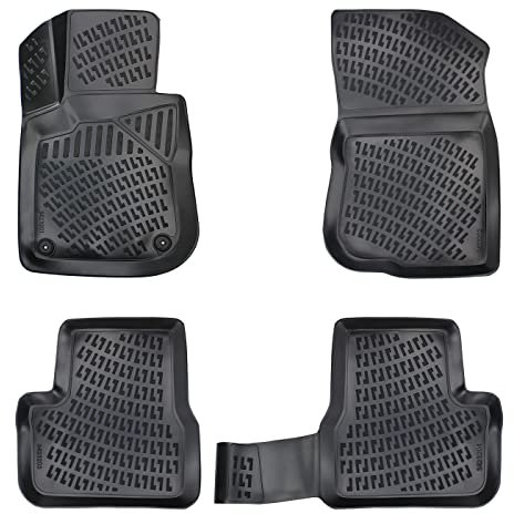 fussmattenprofi.com 3D Auto Gummimatten Set für Peugeot 2008 (1.Gen) Baujahr 2013-2019 | Extra Hoher Rand 5cm Allwetter Geruchlos rutschfest Gummifußmatten Fussmatten TPE
