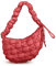 Puffer Bag Gesteppte Gepolsterte Tragetaschen für Frauen Puffy Hobo Geldbörse Leichte Daunen Baumwolle Crossbody Umhängetasche, Ziegelrot
