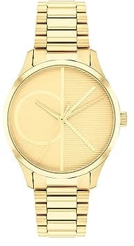 Calvin Klein Analog Quarzuhr Unisex Kollektion Iconic erhältlich mit einem Armband aus Edelstahl-Gliedern oder einem Netzarmband