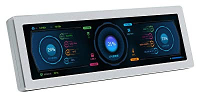 TUOPUONE 8.8inch IPS Side Monitor Compatible with Raspberry Pi 480×1920 Resolution HDMI Interface HiFi Speaker No Touch