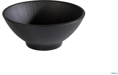 APS 85069 Schale NERO, Ø 16 cm, Höhe 6,5 cm, Melamin, schwarz, 0,5 Liter