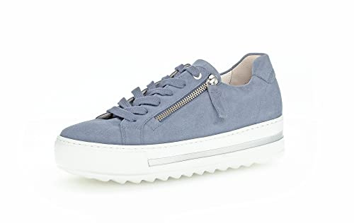 Gabor Damen Low-Top Sneaker, Frauen Halbschuhe,Leichte Mehrweite (G),Freizeitschuhe,Laufschuhe,schnürschuhe,schnürer,Nautic,44 EU / 9.5 UK