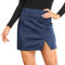 Women's Petticoat Tutu Tulle Skirt Damen Kurzer Rock Tasche Hüfte Solide Hohe Taille Reißverschluss Herbst Winter Rock (Navy, XL)