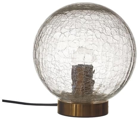 C L'AFFAIRE Lampe à Poser Boule en Verre Ciselé Socle Doré Ø20cm