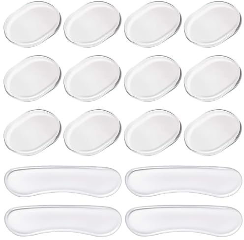 MQLSAERI Trommel-Dämpfer-Gele 16 Stück, Transparente Silikon-Gel-Pads zur Schalldämpfung von Trommeln, Weiche ovale und Lange Streifen, 16er-Pack für effektive Schalldämpfung.