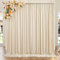 3×3 m Beige Hochzeit Hintergrund Vorhang, 2 Platten 1,5×3m Faltenfreie Seide Polyester Beige Fotowand Hintergrund Fotografie, Geburtstag Party Babydusche Deko Kulissen Hintergründe Vorhänge