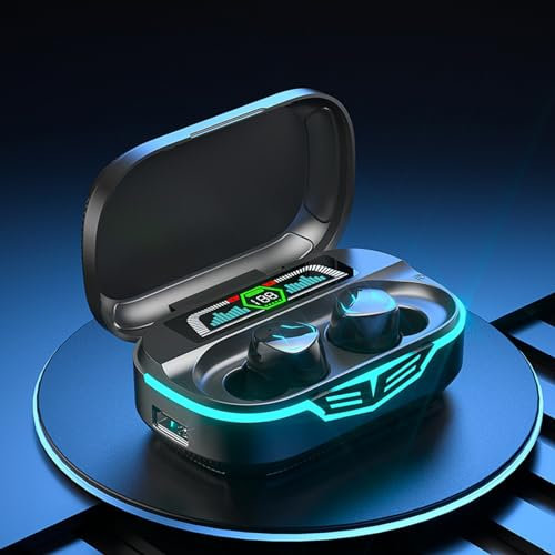 Wireless Earbuds Bluetooth Earphones with Color LED Digital Display,5.5 Bluetooth in Ear Headphones,IPX7 WaterProof,48Hr Running-Time, Sports Bluetooth Earphones for Game Music Play with Charging Case