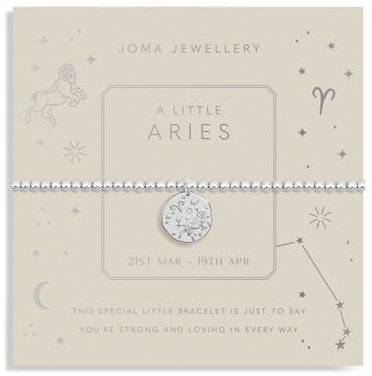 Joma Jewellery STAR SIGN A LITTLE ARIES Silver Plated 17.5cm Stretch Bracelet stretch