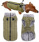 JoyDaog Warmer Fleece-Hundemantel mit strapazierfähigem Geschirr mit D-Ring, wasserdichte Welpenjacke für kleine Hunde, Hundeweste für den kalten Winter, Grün, Größe S