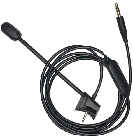 135cm Detachable Boom Microphone Cable Gaming Mic Cord Wire With Mute Function For QC35 II & QC35 Headphones