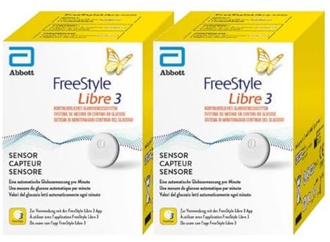 Freestyle Libre 3 Sensor 2 Stück Blutzucker Messgerät bloodsugar diabetes two pieces