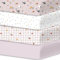 Little Grape Land 4er-Pack Spannbettlaken Spannbetttücher 60x120 cm für Baby- und Kinderbetten – Atmungsaktive Mikrofaser-Babybettlaken, Oeko-TEX zertifizierte Kinderbett-Matratzenlaken,Rosa Weide
