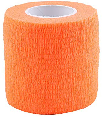Selbstklebstoffverband Rollen, Anti -Wasser- und Luftdurchlässigkeit Erste -Hilfe -Wrap in Regenbogenfarben für einfache Anwendung und Komfort (Fluoreszierorange)