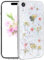 Riccase for iPhone XR Clear Case with Real Dried Flower, Shockproof Transparent Soft TPU Protective Bumper Slim Glitter Cute Floral for iPhone XR Phone Cases,Pink Flower