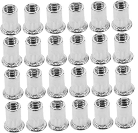 jojofuny 120 Stück Nietmuttern Spezial Metallmutter Schraubnieten Mutter Nietmutter Mit Gewinde Gewindenietmutter Und Gewindenieten Nieteinsatz Nieten Für Metall Silber Edelstahl