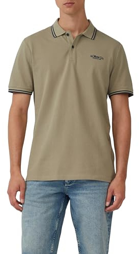 s.Oliver Piqué-Poloshirt mit Kontrastdetails und Logo