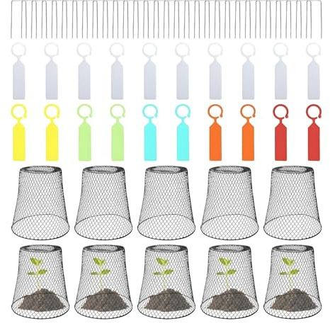 Wire Bell, Garden Metal Mesh Made of Wire, Set of 10 Metal Mesh Covers for Protection of Shrubs, Beads, Chickens, Squirrels, Birds and Other Animals