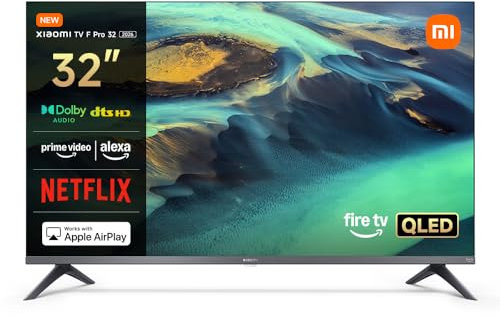 Xiaomi TV F Pro 32, 32 Inch (81 cm), QLED, Smart TV, Fire TV, Dolby Audio™, DTS Virtual:X, DTS-HD, Alexa Voice Control, Works with Apple AirPlay