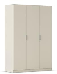 Rauch Möbel LAGOA, Kleiderschrank, Farbe Beige, Breite 136 cm | Schrank, Mehrzweckschrank, 3-türig, Zubehör Basic, für Schlafzimmer, Kinderzimmer, Babyzimmer, Homeoffice, Garderobe, Flur