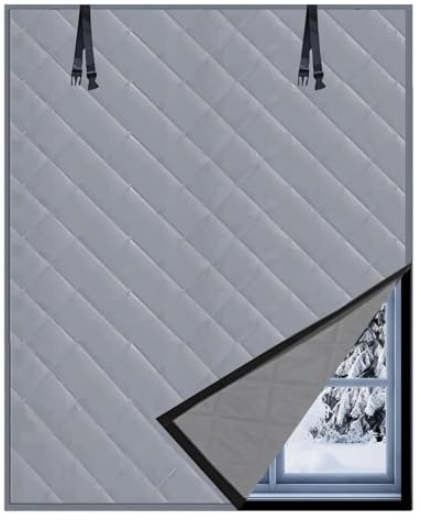 Fenster Isolierung Gegen Kälte Winters-Fensterisolationsset, 50x80 100x220 120x150 180x280cm Fensterisolierfolie-thermo Innen, Wetterfeste Isolierfolie(Grau,30x39in/75x100cm)